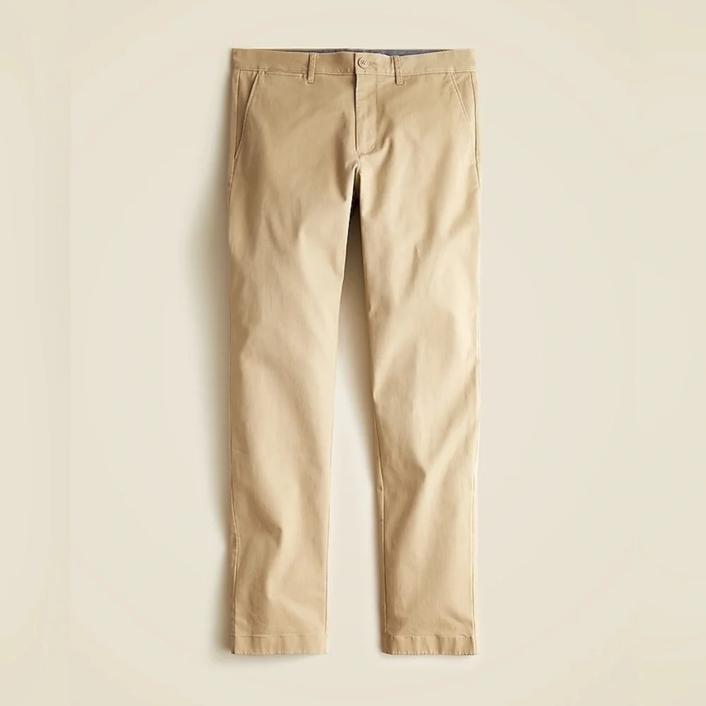 NWT J.Crew 770™ Straight-fit stretch chino pant in Khaki 32 x 32 Preppy Academia